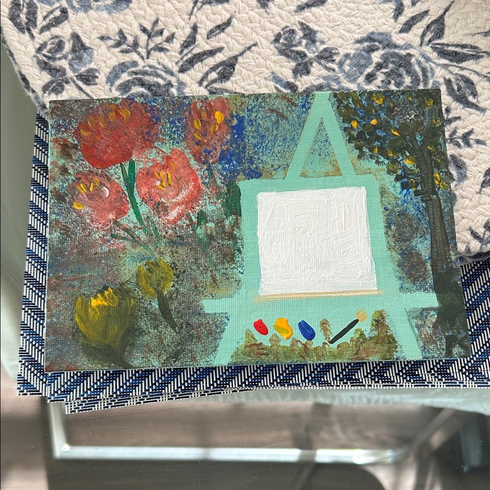 Canvas painting with Easel Design